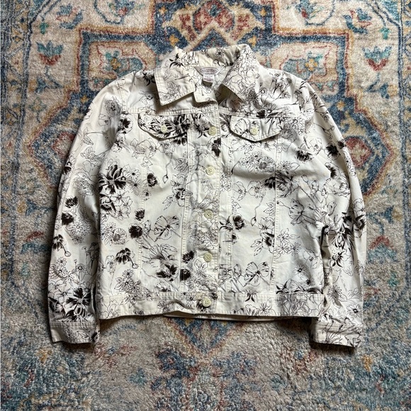 Northern Reflections Jackets & Blazers - Northern Reflections Floral All Over Print Button-up Jacket